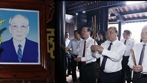 Leaders pay homage to late State Council Chairman Vo Chi Cong 