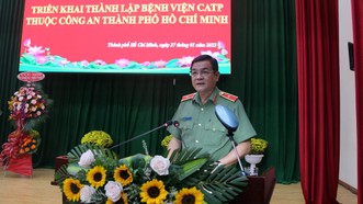 Thiếu tướng Lê Hồng Nam, Giám đốc Công an TPHCM chủ trì buổi lễ