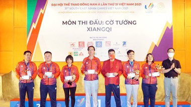 Cờ tướng Việt Nam vẫn giữ các kỳ thủ đã thi đấu tốt tại SEA Games 31 vừa qua trong đội hình. Ảnh: TA
