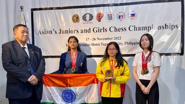Thùy Dương đã có tấm HCV cờ tiêu chuẩn giải trẻ U20 châu Á. Ảnh: Chessvn