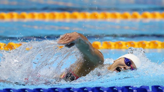 Ánh Viên đã trở thành VĐV đoạt nhiều HCV nhất tại SEA Games 30. Ảnh: DŨNG PHƯƠNG