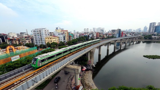 Dự án đường sắt đô thị Cát Linh-Hà Đông có thể vận hành thương mại cuối tháng 4/2021. (Ảnh: Huy Hùng/Vietnam+)