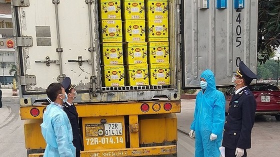 The customs force in Ho Chi Minh City is checking imports and exports while observing Covid-19 prevention and control measures. (Photo: haiquanhochiminh.gov.vn)