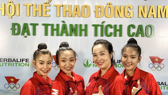 Các thành viên của TDNT TPHCM góp mặt ở đội tuyển quốc gia dự SEA Games 31. Ảnh: LÊ THY
