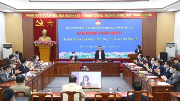 Hội nghị trực tuyến triển khai nhiệm vụ công tác Mặt trận năm 2021