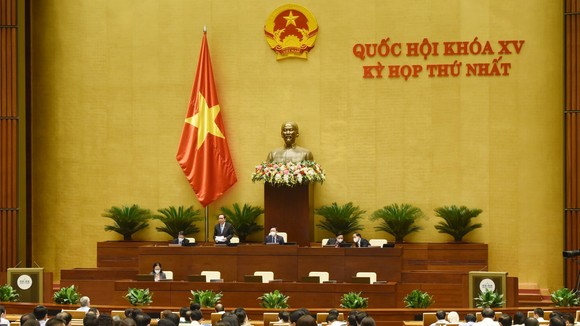 Kỳ họp thứ nhất, Quốc hội khóa XV. Ảnh: QUANG PHÚC