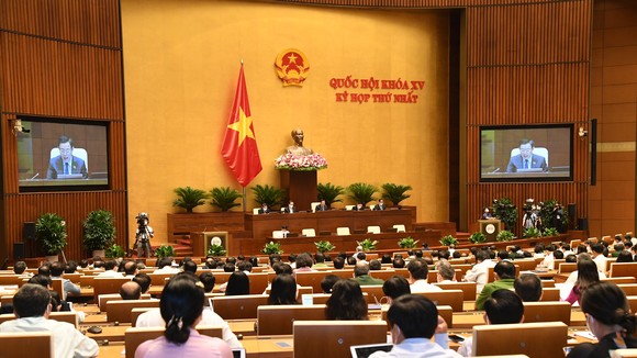 Kỳ họp thứ nhất Quốc hội khóa XV. Ảnh: QUANG PHÚC