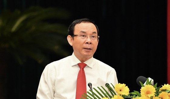 Mr. Nen at the meeting (Photo: SGGP)