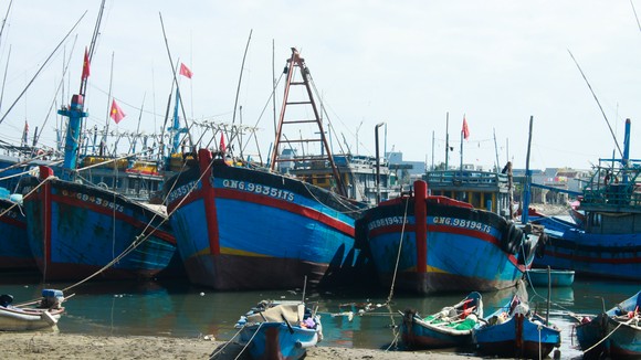 Quảng Ngãi: Hàng trăm tàu cá chưa xuất bến đầu năm vì luồng lạch bồi lấp