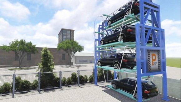 Phối cảnh hệ thống đỗ xe băng chuyền của dự án e-Parking