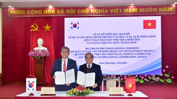 UBND tỉnh Thừa Thiên – Huế và KOICA Việt Nam ký kết Biên bản trao đổi về dự án “Xây dựng thành phố Huế văn hoá và du lịch thông minh”. 