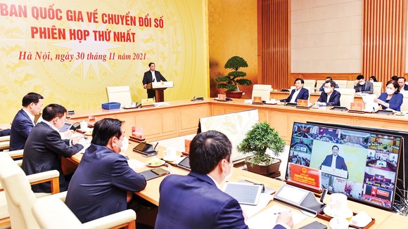 Thủ tướng Phạm Minh Chính phát biểu tại phiên họp. Ảnh: VIẾT CHUNG