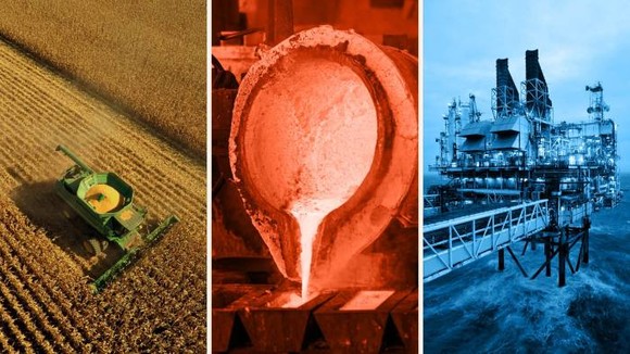 Prices for corn, copper and oil are all up in 2021 © Getty Images; Bloomberg
