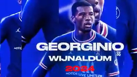 Hình ảnh Georginio Wijnaldum đượcd đăng trên website của Pháp