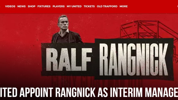 Thông cáo báo chí trên website chính thức của Man United