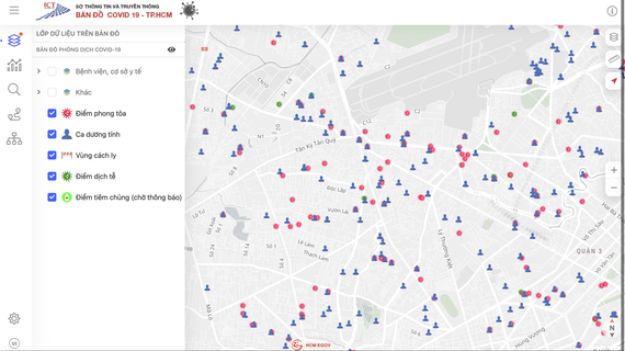 The second version of Covid-19 digital map to serve the fight against Covid-19 in HCMC