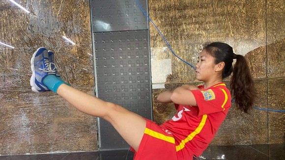 Huỳnh Như trong một buổi tập tại Trung tâm TDTT quận 1. Ảnh: Anh Trần