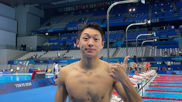 Kình ngư Santisouk Inthavong không thể tạo được bất ngờ tại Olympic Tokyo 2020. Ảnh: FBNV