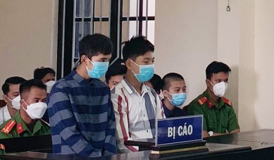 Các bị cáo tại phiên tòa