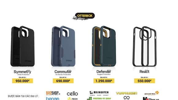 OtterBox được phân phối qua nhiều đơn vị uy tín