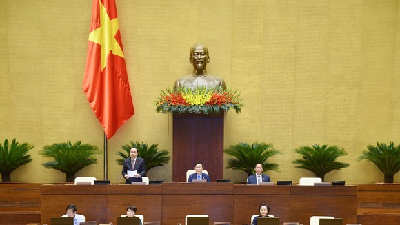 Quốc hội sáng 27-5. ẢNH: VIẾT CHUNG