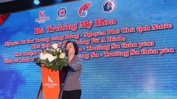 Bà Trương Mỹ Hoa, Phó Chủ tịch nước phát biểu tại buổi lễ.