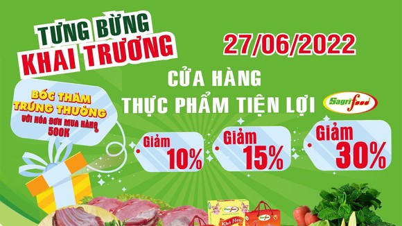 Khai trương cửa hàng tiện lợi Sagrifood – Điện Biên Phủ tại số 189 Điện Biên Phủ, phường 15, quận Bình Thạnh, TPHCM
