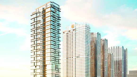 Phối cảnh tòa tháp Lake trong khu phức hợp bất động sản hàng hiệu Grand Marina, Saigon. Ảnh: Masterise Homes
