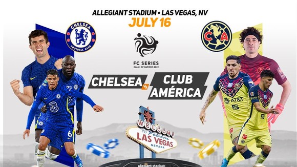 Poster quảng cáo trận đấu của FC Series giữa Chelsea và Club America