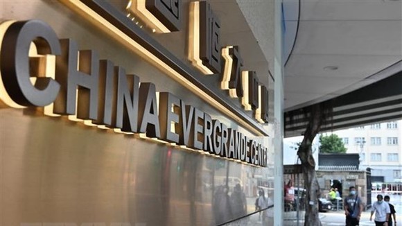 Văn phòng của tập đoàn bất động sản Evergrande tại Hong Kong, Trung Quốc. (Ảnh: AFP/TTXVN)