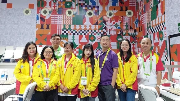 Đội cờ vua nữ Việt Nam đã kết thúc Olympiad 2022 với vị trí 53 chung cuộc. Ảnh: A.THƯ