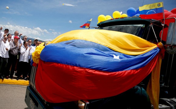 哥倫比亞與委內瑞拉的邊界重啟陸路貨運。(路透社/達志影像)