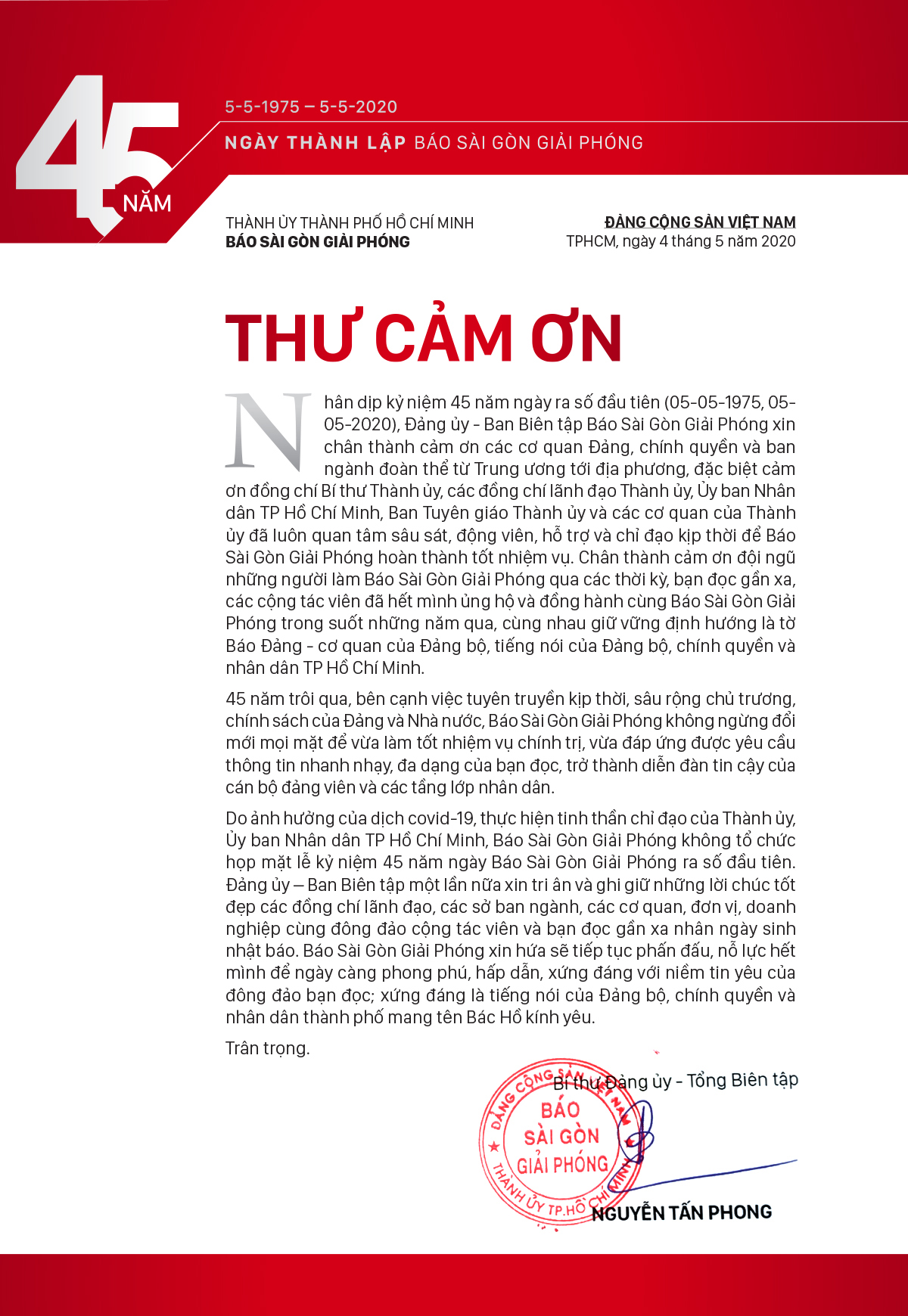 Thư cảm ơn ảnh 1