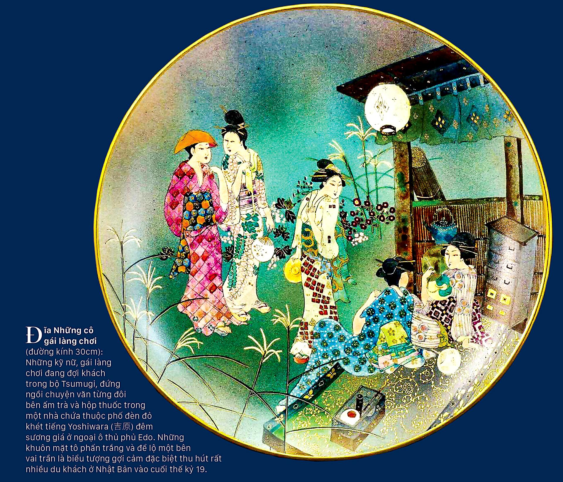 Tao nhã trang phục Kimono trên gốm cổ ảnh 4