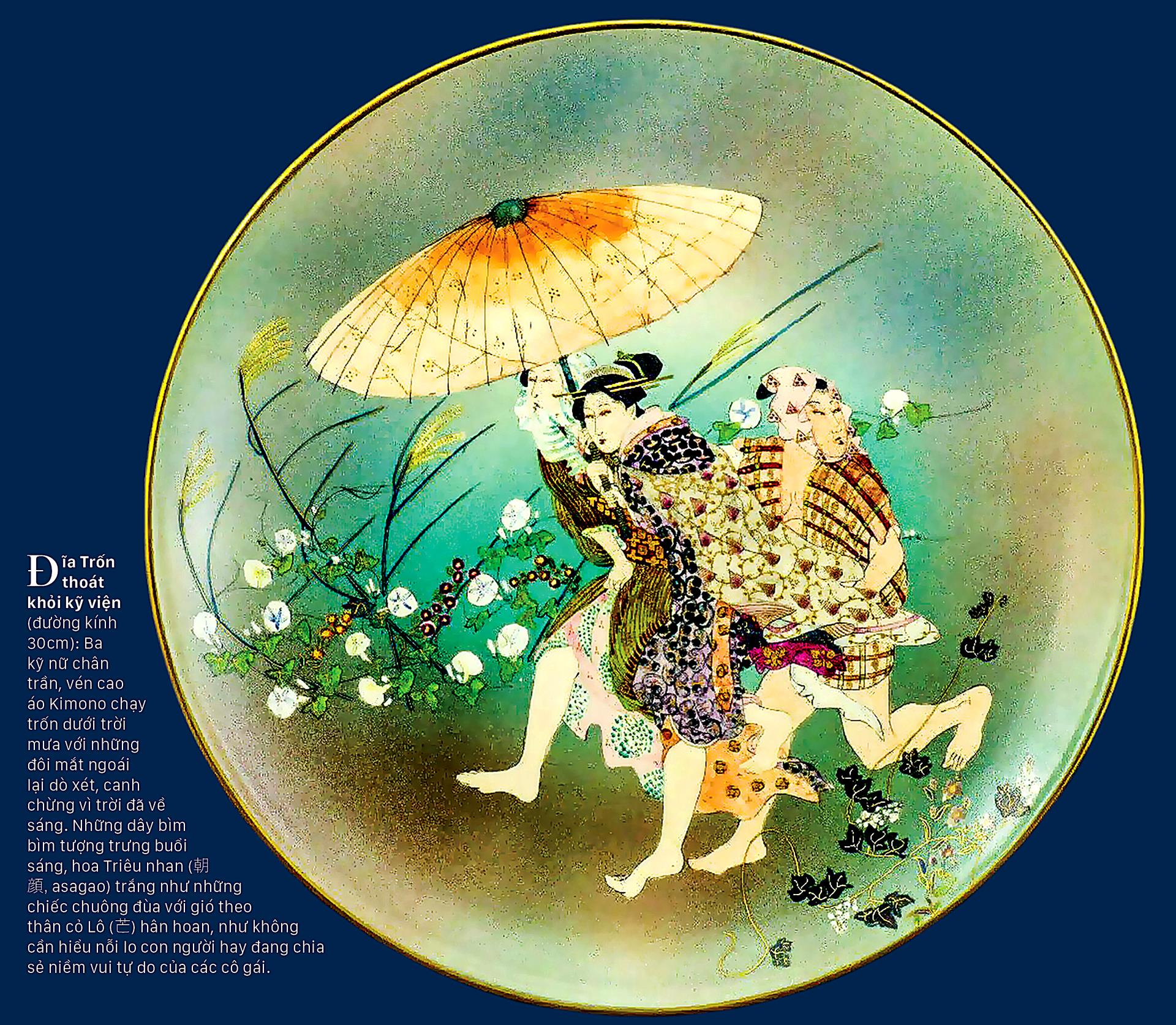 Tao nhã trang phục Kimono trên gốm cổ ảnh 5