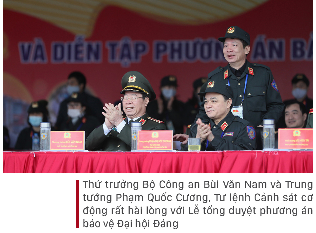 Các lực lượng tổng duyệt phương án bảo vệ Đại hội Đảng lần thứ XIII ảnh 13