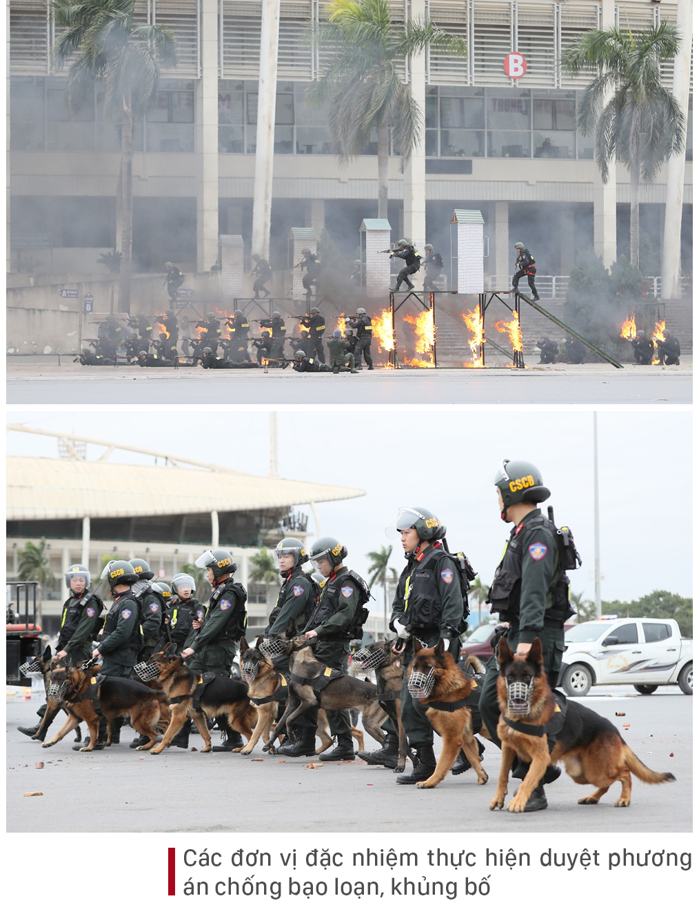 Các lực lượng tổng duyệt phương án bảo vệ Đại hội Đảng lần thứ XIII ảnh 15