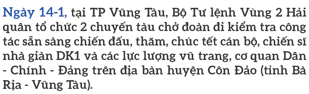 Vùng 2 Hải quân chở mùa xuân ra nhà giàn DK1 ảnh 2