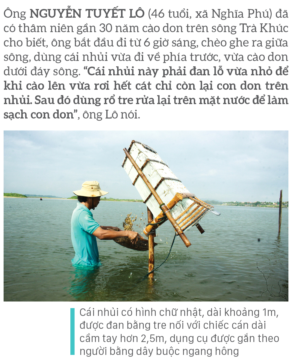 Dầm mình cào don dưới sông Trà Khúc ảnh 3