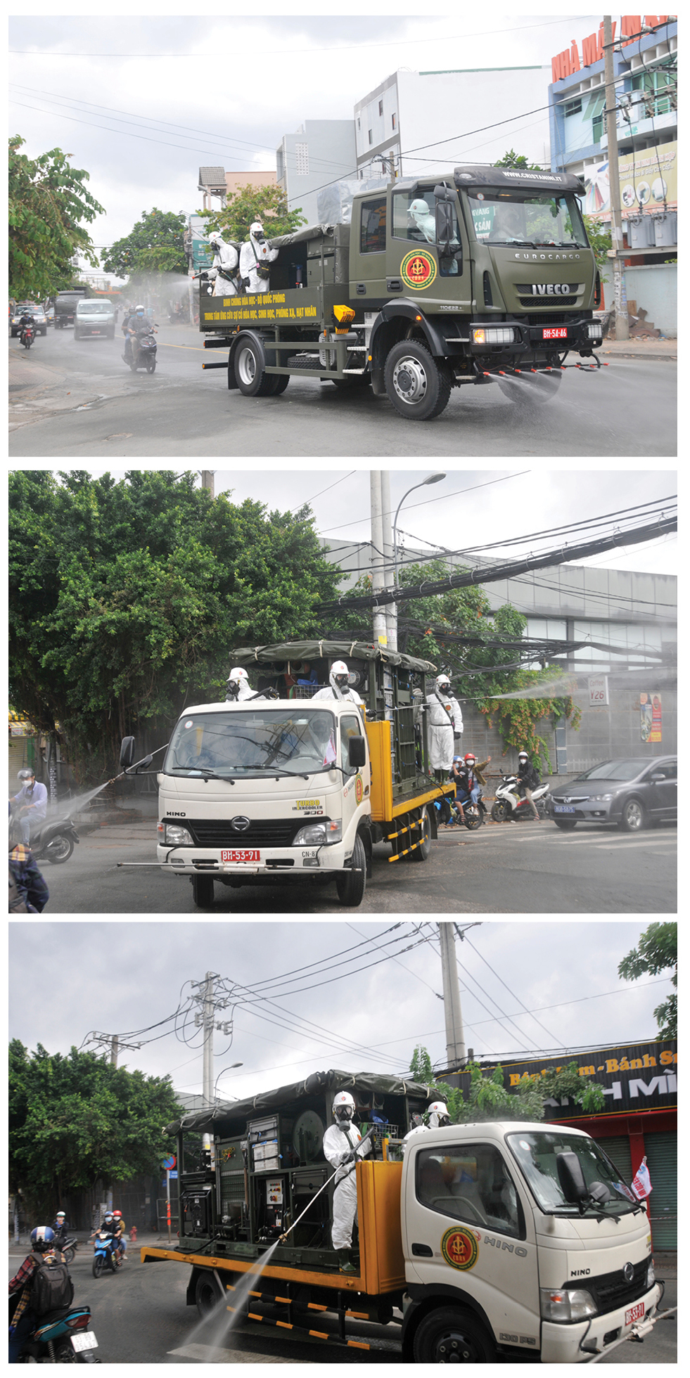 Lực lượng vũ trang ra quân phun khử khuẩn toàn thành phố ảnh 21