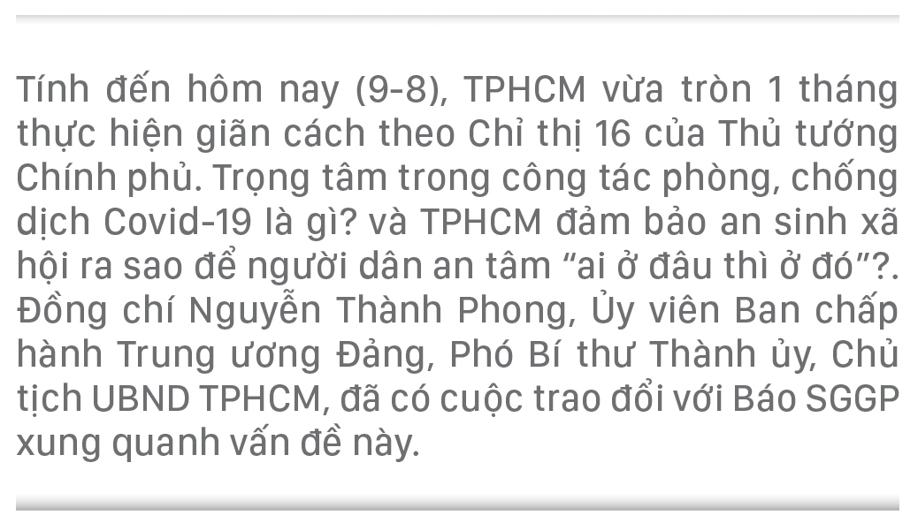 Chủ tịch UBND TPHCM Nguyễn Thành Phong: Người dân cứ an lòng ở TPHCM, tất cả trường hợp khó khăn sẽ được hỗ trợ ảnh 1