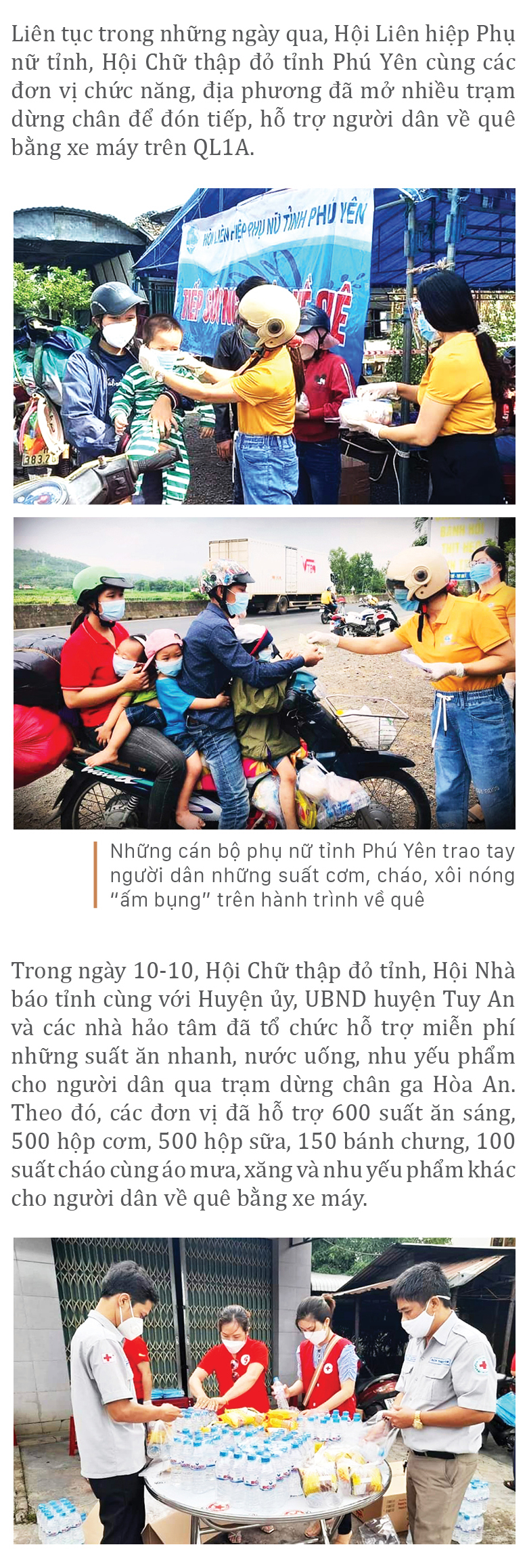Nồng ấm nghĩa tình miền Trung hỗ trợ dòng người về quê ảnh 41