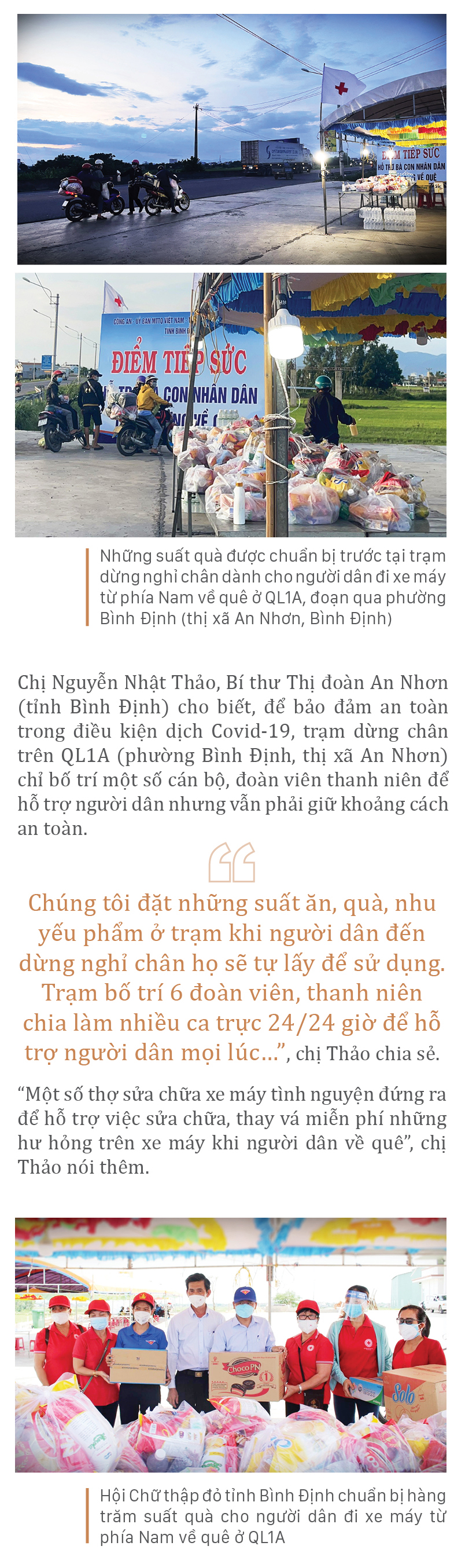 Nồng ấm nghĩa tình miền Trung hỗ trợ dòng người về quê ảnh 43