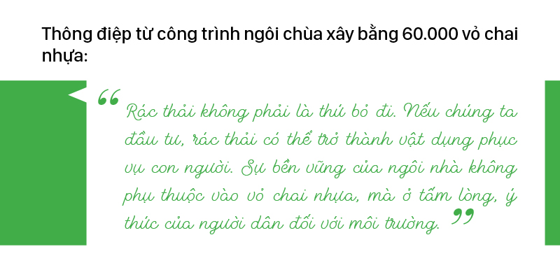 Độc đáo ngôi chùa được xây bằng 60.000 vỏ chai nhựa ảnh 18