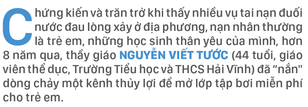 Thầy giáo 'nắn' dòng kênh thủy lợi mở lớp dạy bơi miễn phí ảnh 1