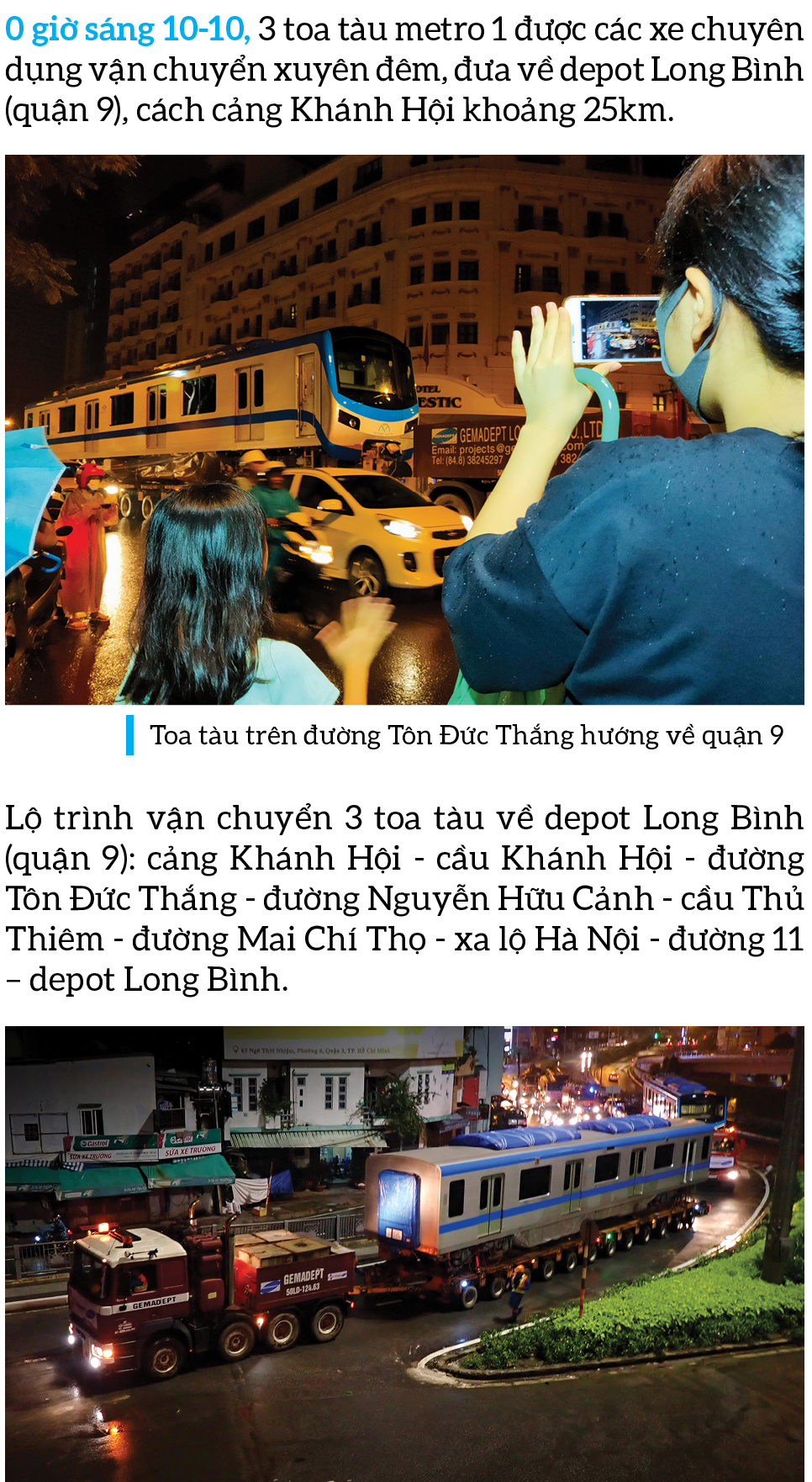 Toàn cảnh hành trình 3 toa tàu metro số 1 về TPHCM ảnh 9