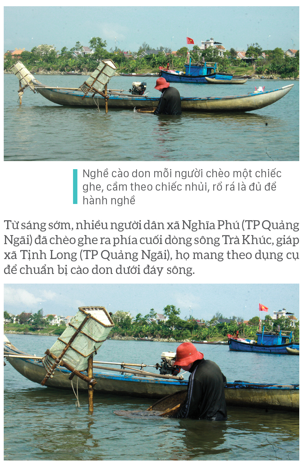 Dầm mình cào don dưới sông Trà Khúc ảnh 2