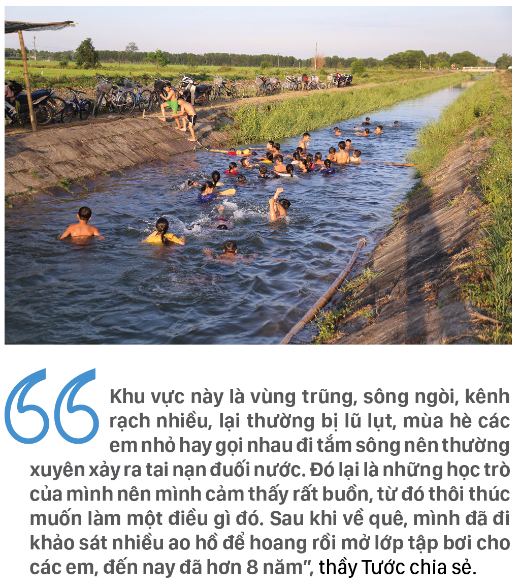 Thầy giáo 'nắn' dòng kênh thủy lợi mở lớp dạy bơi miễn phí ảnh 4