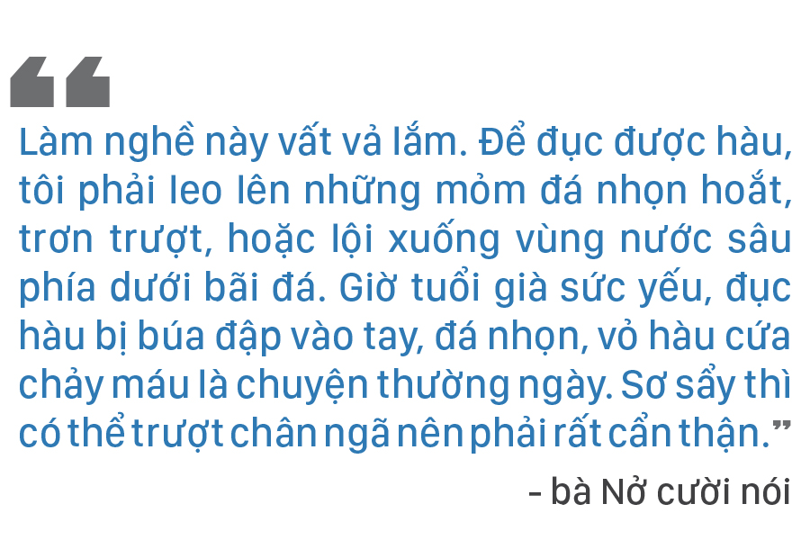Nhọc nhằn nghề đẽo đá, đục hàu nơi cửa biển ảnh 9