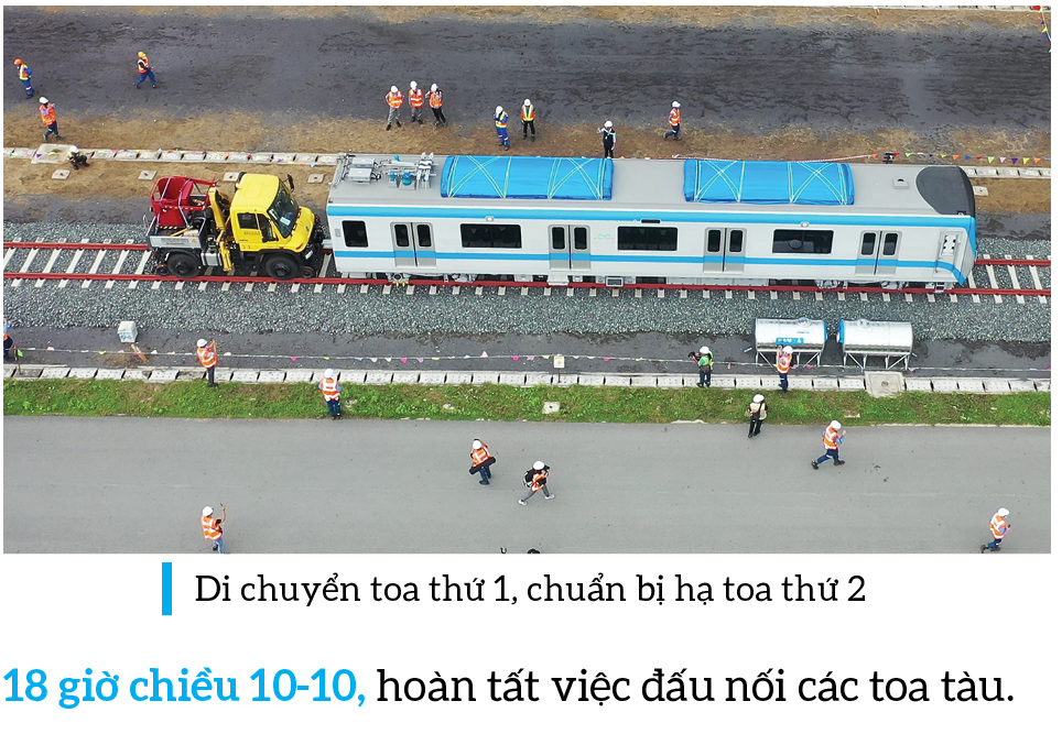 Toàn cảnh hành trình 3 toa tàu metro số 1 về TPHCM ảnh 18